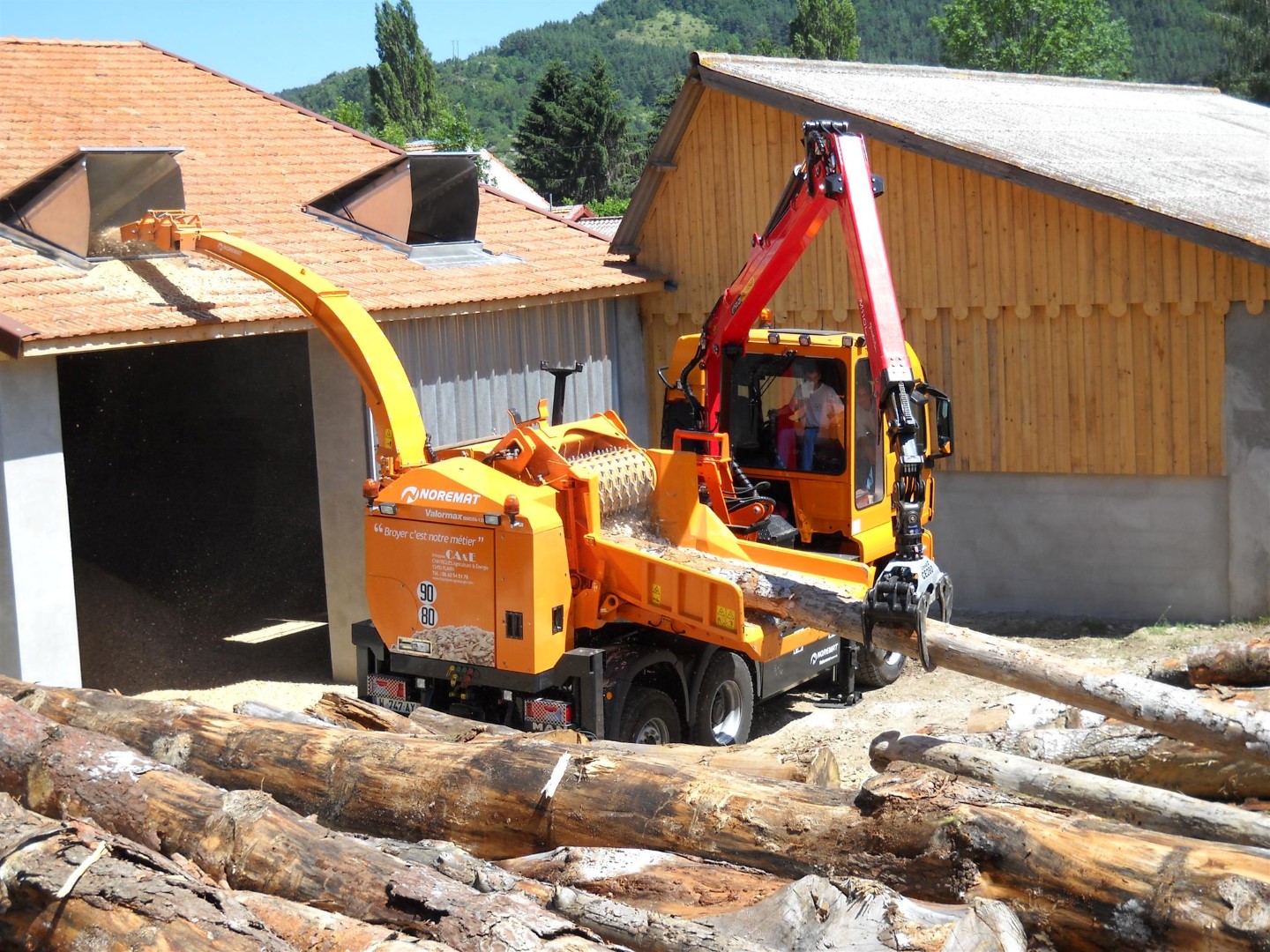 Déchiqueteuse sur camion Valormax Noremat Jenz 9